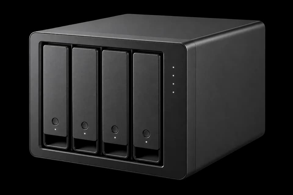 Render minh họa NAS, server và lưu trữ dữ liệu